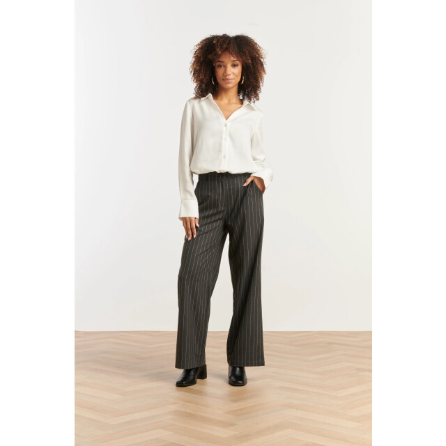 Smashed Lemon Grijs en wit pinstriped broek | 8720331385127 large