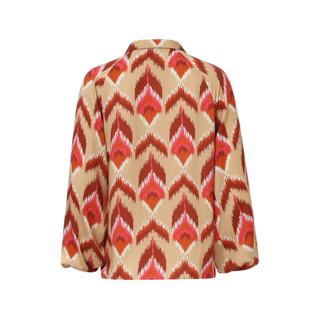 Smashed Lemon Aztec print blouse in warmroze en camel | 8720331376248 large