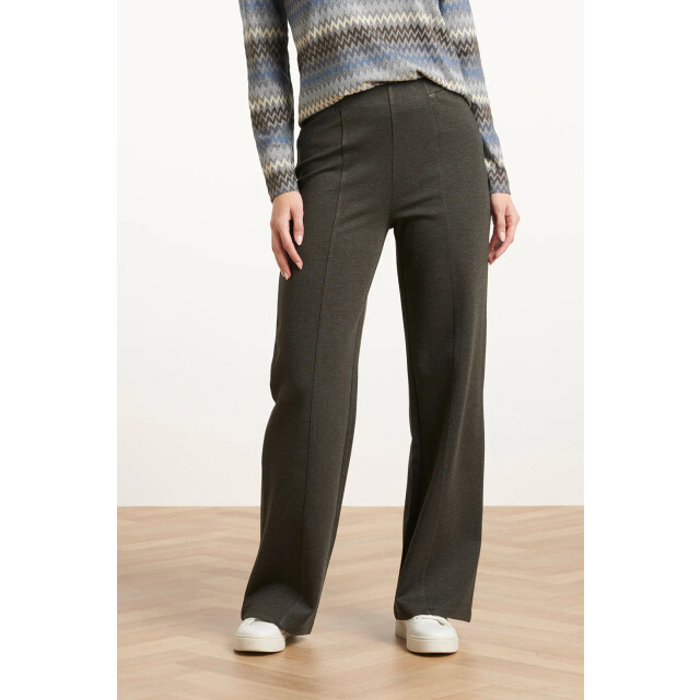 Smashed Lemon Damesstretch broek met wijde pijpen | 25636-975-S large Smashed Lemon Damesstretch broek met wijde pijpen | 25636-975-S large
