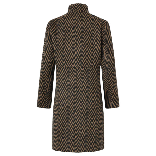 Smashed Lemon Jas met visgraatprint in zwart en camel | 8720331372530 large