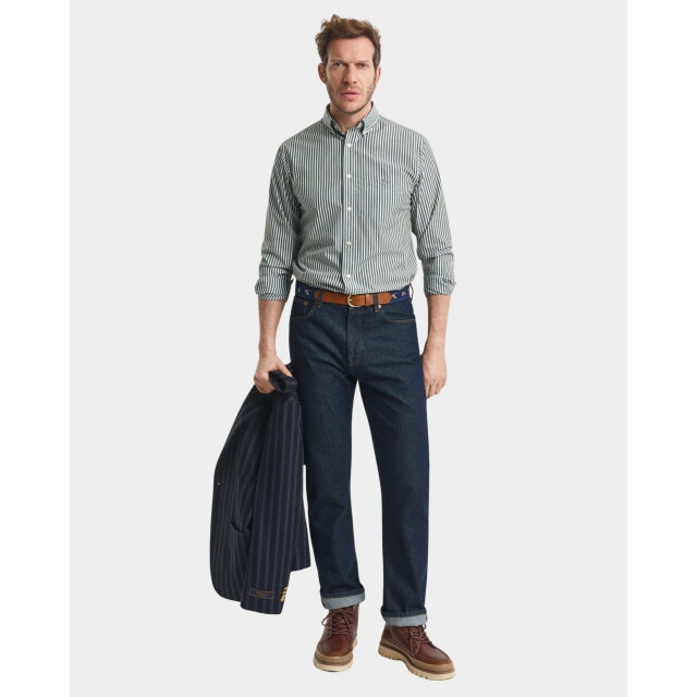 Gant Casual hemd lange mouw reg classic poplin stripe shi 3000130/338 199074 large