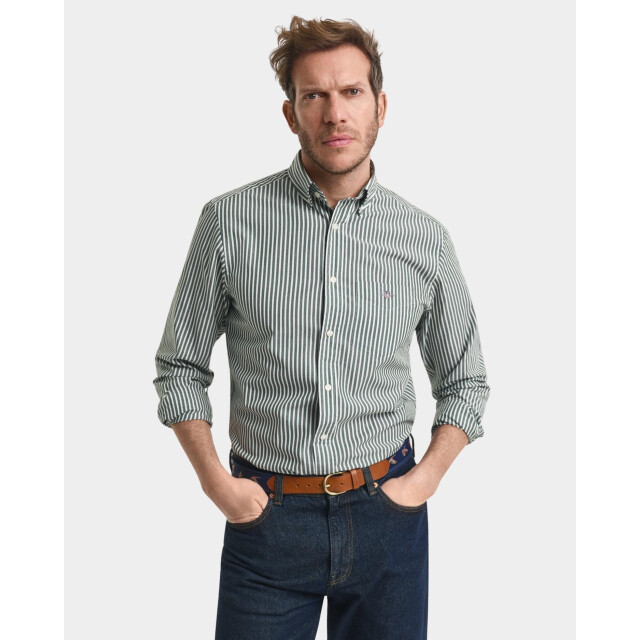 Gant Casual hemd lange mouw reg classic poplin stripe shi 3000130/338 199074 large