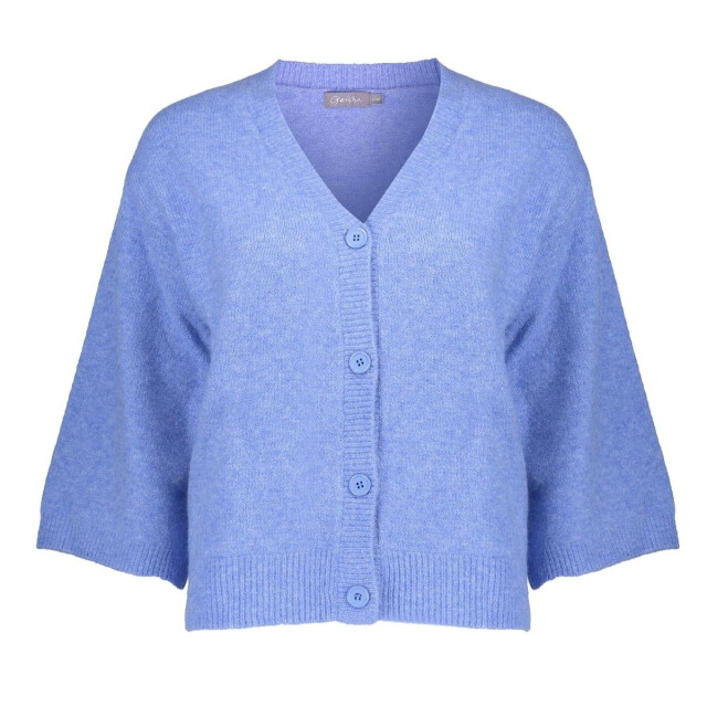 Geisha 54532-14 625 cardigan v-neck 3/4 sleeves blue 54532-14 625 large