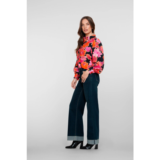 Geisha 51544-10 850 jeans wide turn-up black denim tinted 51544-10 850 large Geisha 51544-10 850 jeans wide turn-up black denim tinted 51544-10 850 large