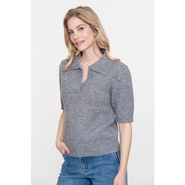 Geisha 54540-14 925 pullover v-neck lurex & secq grey/silver 54540-14 925 large