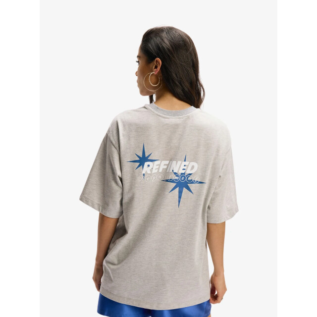 Refined Department Dames t-shirt maggy oversized grey melange R2508713732-960 large