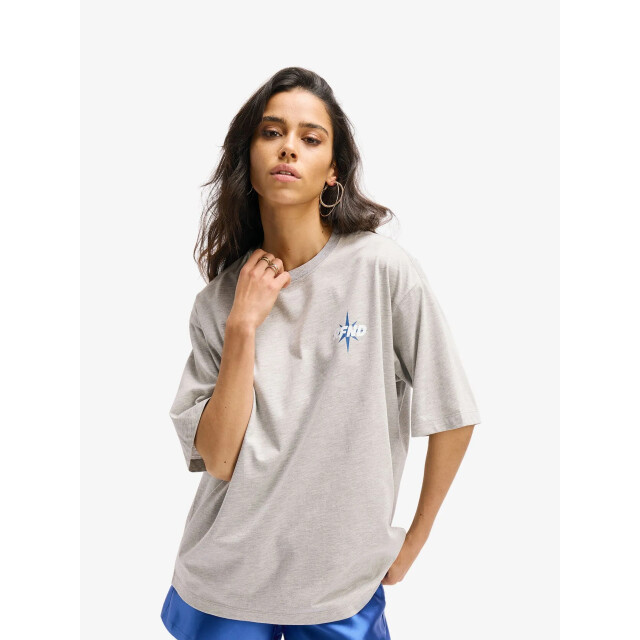 Refined Department Dames t-shirt maggy oversized grey melange R2508713732-960 large