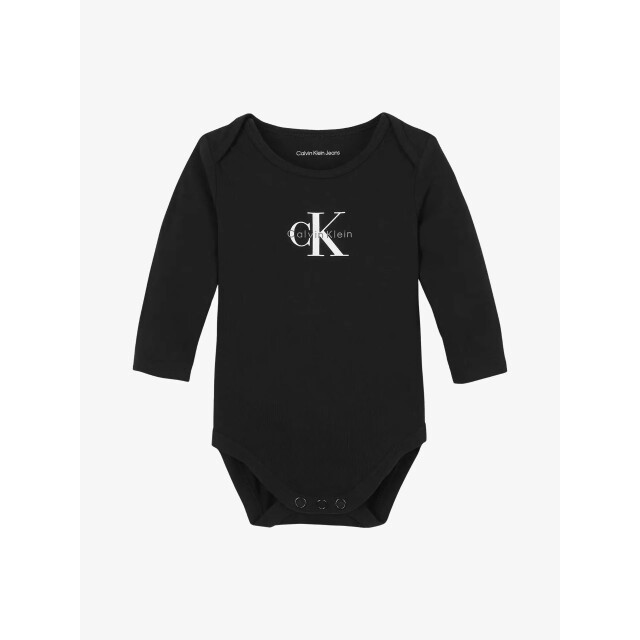 Calvin Klein Jongens baby romper zwart IN0IN00337-BEH large