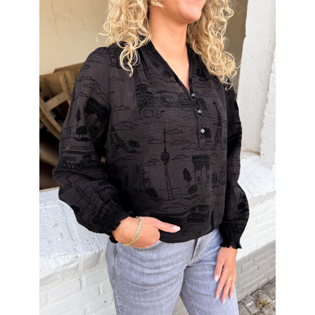 Mos Mosh 173900 801 mosmosh mm tazzin tale light blouse black 173900 801 large