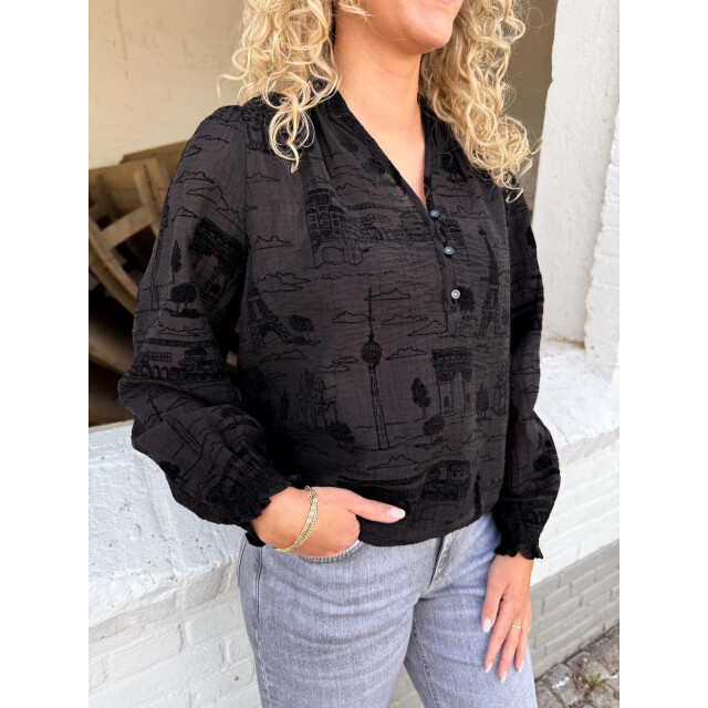 Mos Mosh 173900 801 mosmosh mm tazzin tale light blouse black 173900 801 large