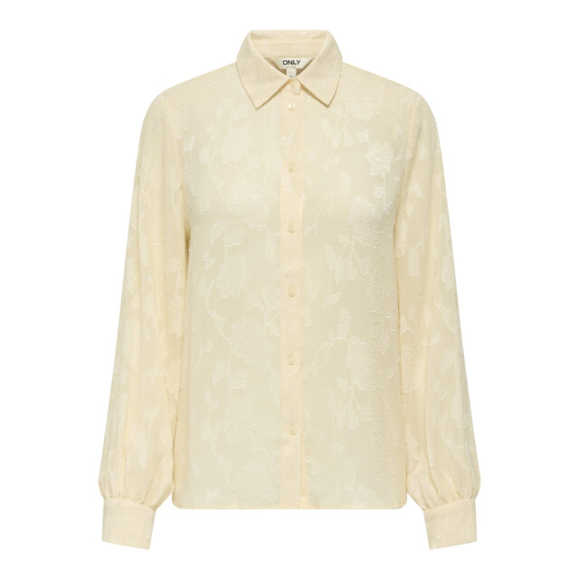 Only Onldoreen ls jaquard shirt wvn cs ecru 4309.03.0021 large