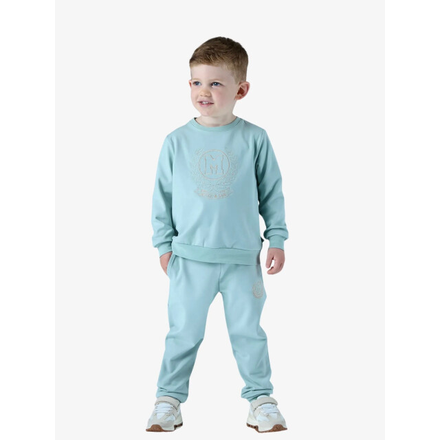 Mitch & Son Jongens joggingpak jaxon crest embroidery icey jade MS25406-5402-ICEY-JADE large