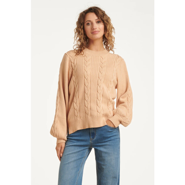 Smashed Lemon Damesgestructureerd gebreide trui | 8720331368656 large