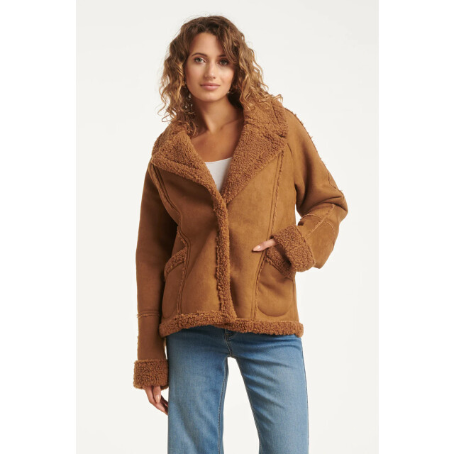 Smashed Lemon Korte lammy jas met reverskraag | 8720331374329 large