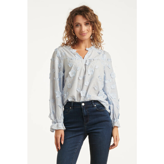 Smashed Lemon Dames3d bloemenprint top met v hals | 8720331416890 large