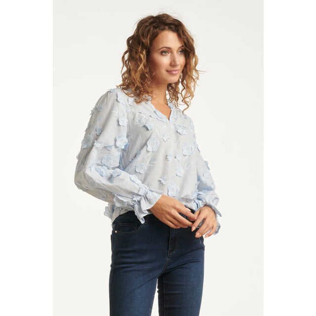 Smashed Lemon Dames3d bloemenprint top met v hals | 8720331416890 large