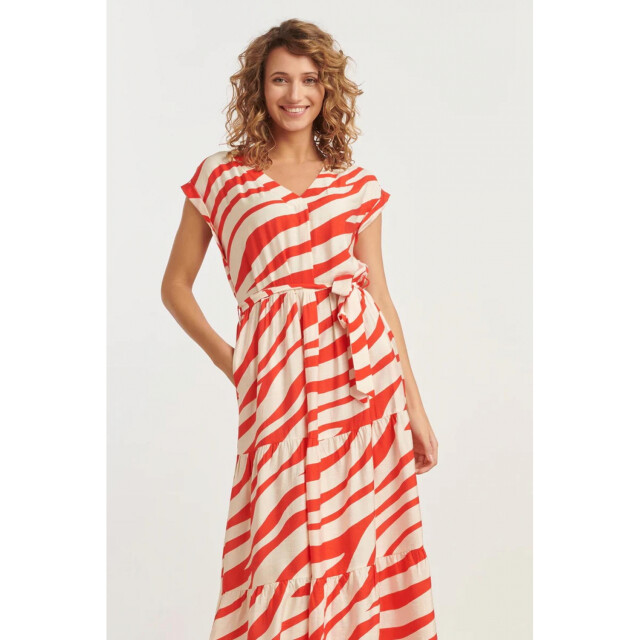 Smashed Lemon 35155 Jurk Sand-Red 35155 large Smashed Lemon 35155 Jurk Sand-Red 35155 large
