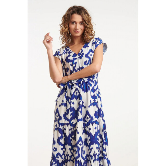 Smashed Lemon 35185 Jurk Off White - Cobalt 35185 large Smashed Lemon 35185 Jurk Off White - Cobalt 35185 large