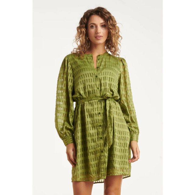 Smashed Lemon Dameskorte jurk met structuur | 25698-550-L large Smashed Lemon Dameskorte jurk met structuur | 25698-550-L large