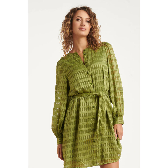 Smashed Lemon Dameskorte jurk met structuur | 25698-550-L large Smashed Lemon Dameskorte jurk met structuur | 25698-550-L large