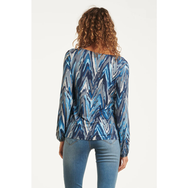 Smashed Lemon Damesgetailleerd zig zag geprint top | 8720331389613 large