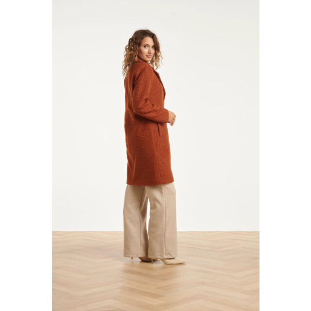 Smashed Lemon Bouclé jas met parelmoerknopen | 8720331374640 large