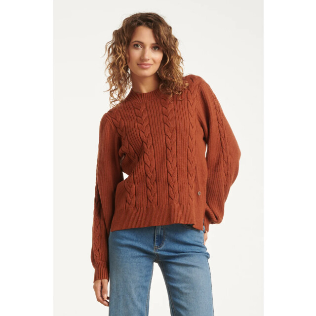 Smashed Lemon Damesgestructureerd gebreide trui | 8720331368724 large