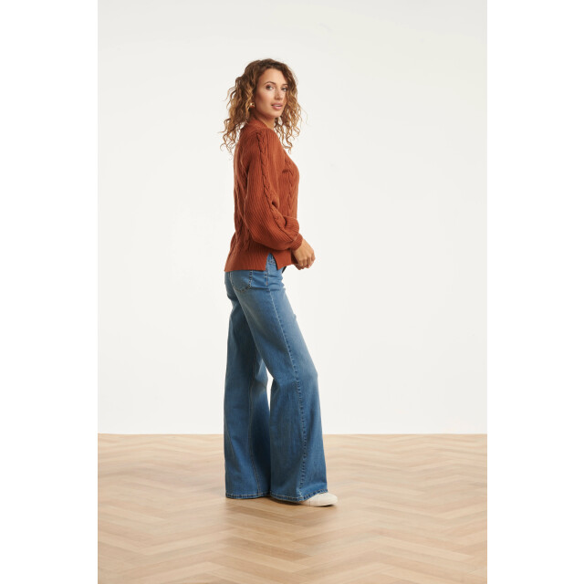 Smashed Lemon Damesgestructureerd gebreide trui | 8720331368724 large