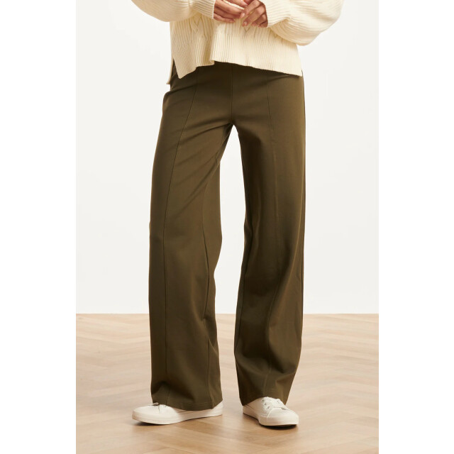 Smashed Lemon Damesstretch charcoal broek met wijde pijpen | 25636-550-S large Smashed Lemon Damesstretch charcoal broek met wijde pijpen | 25636-550-S large