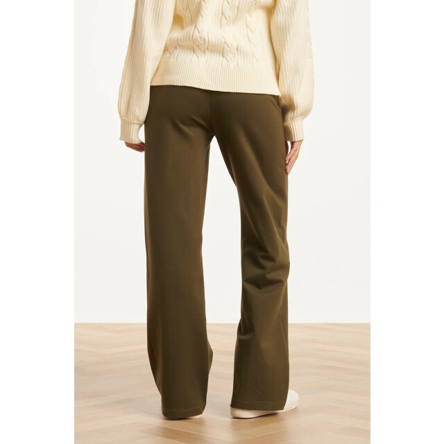 Smashed Lemon Damesstretch charcoal broek met wijde pijpen | 25636-550-S large Smashed Lemon Damesstretch charcoal broek met wijde pijpen | 25636-550-S large