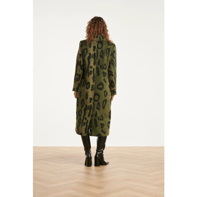 Smashed Lemon Dierenprint jas in army met zwart | 8720331372738 large