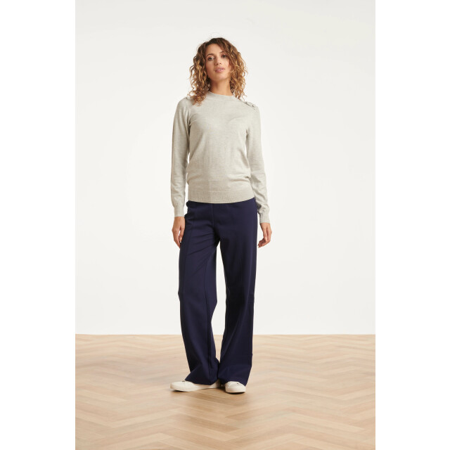 Smashed Lemon Damesstretch charcoal broek met wijde pijpen | 25636-675-4XL large Smashed Lemon Damesstretch charcoal broek met wijde pijpen | 25636-675-4XL large