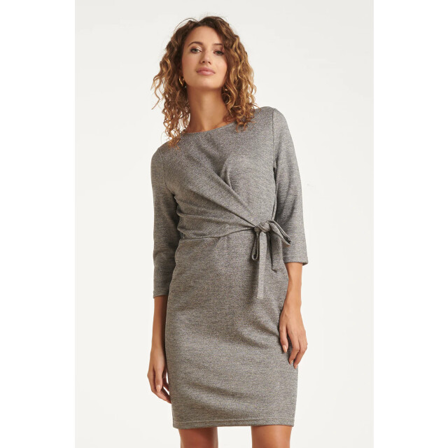 Smashed Lemon Damesstijlvolle jurk met lurex | 25638-925-XL large Smashed Lemon Damesstijlvolle jurk met lurex | 25638-925-XL large