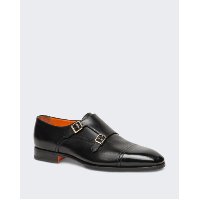 Santoni Heren double buckle loafer MCAD19027JJ6BNTG-N01 large