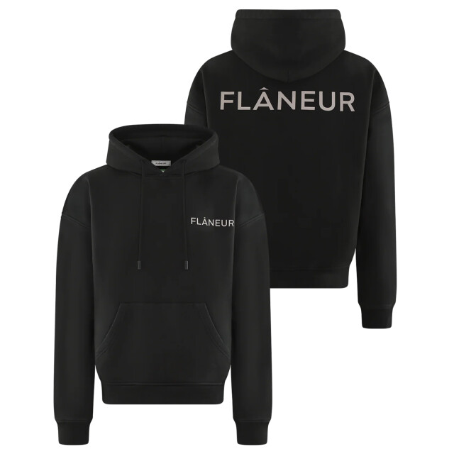 Flaneur Homme Heren double logo washed hoodie FHOO042-999 large