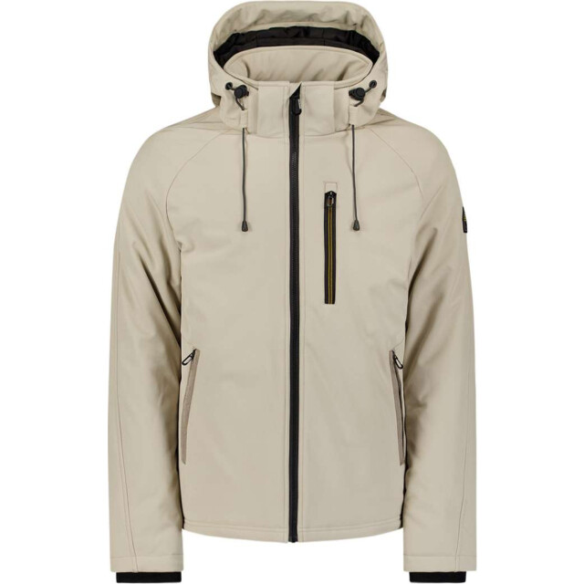 No Excess Jacket short fit hooded softshell s stone 29630807SN-014 large