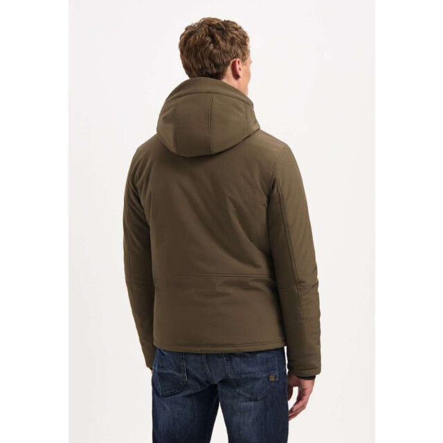 No Excess Jacket short fit hooded softshell s taupe 29630807SN-044 large