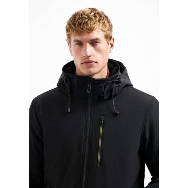 No Excess Jacket short fit hooded softshell s black 29630807SN-020 large