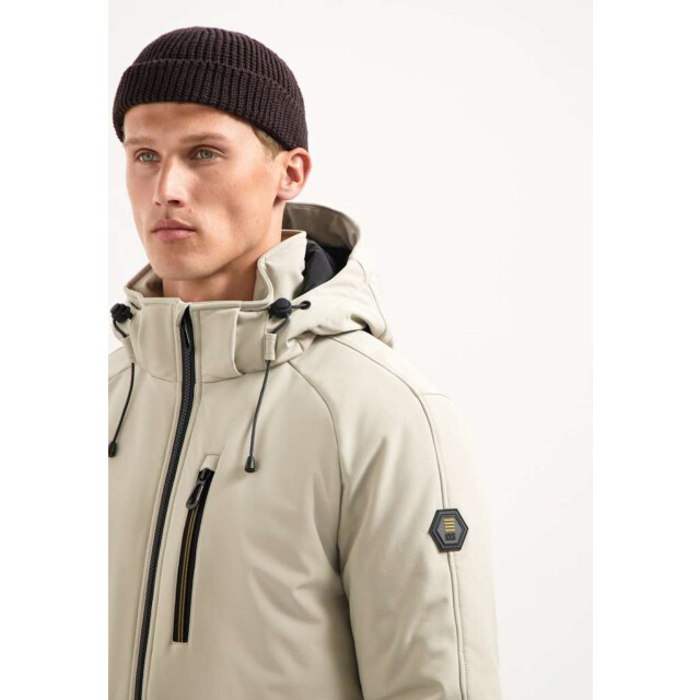 No Excess Jacket short fit hooded softshell s stone 29630807SN-014 large