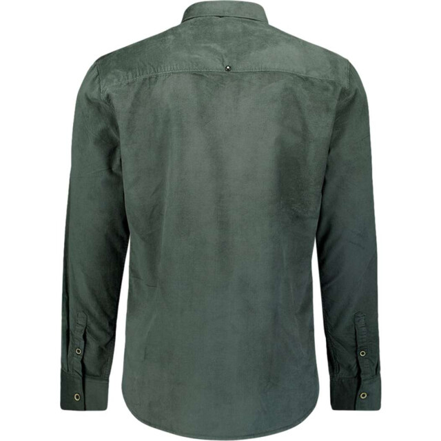 No Excess Shirt solid fine herringbone dark green 29430843-052 large