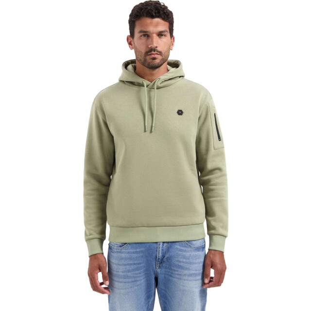 No Excess Sweater hooded brushed light moss 29130850-197 large