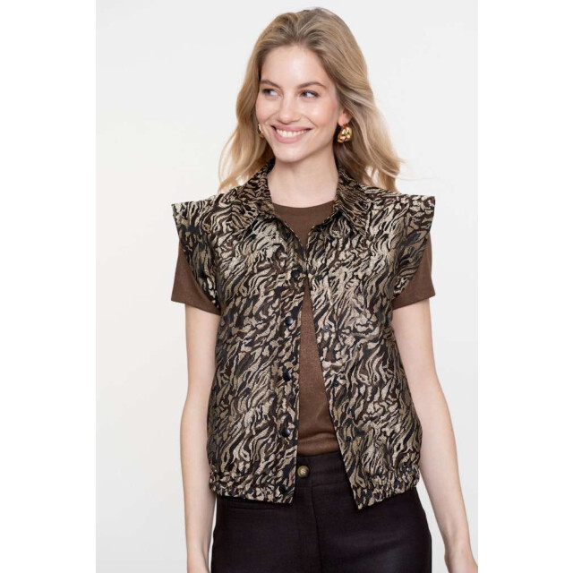 Geisha T-shirt dark brown 52605-41-000785 large