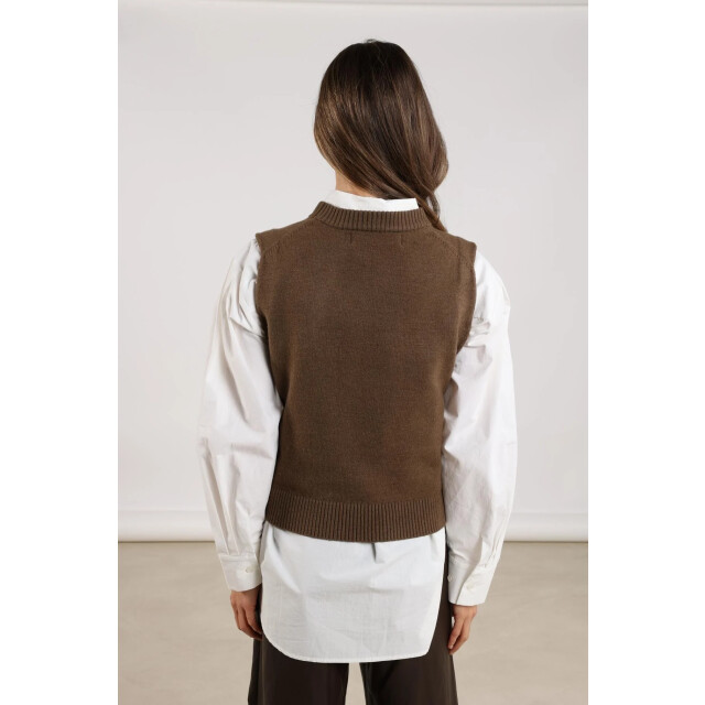 Nukus Nkf07000 65 intarsia spencer fango NKF07000  65 large