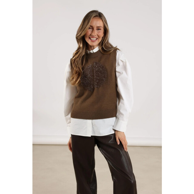 Nukus Nkf07000 65 intarsia spencer fango NKF07000  65 large