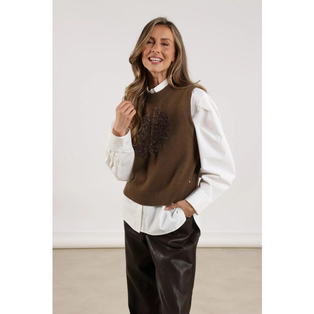 Nukus Nkf07000 65 intarsia spencer fango NKF07000  65 large