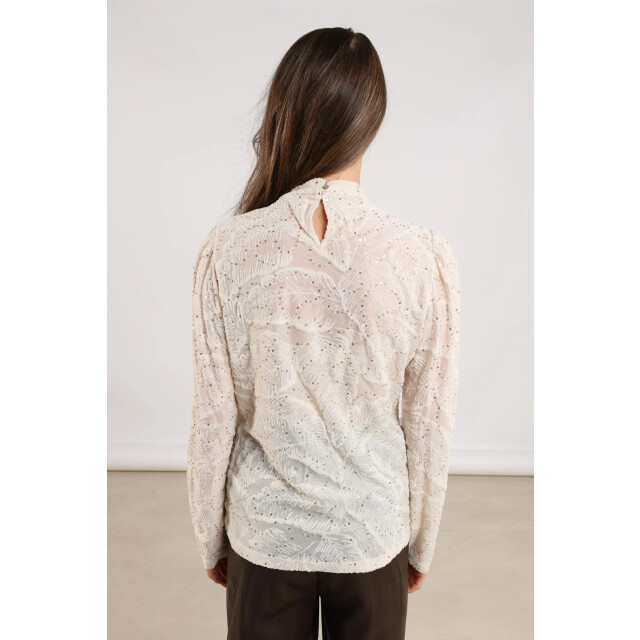 Nukus Nkf01002 17 puck top leaf paillet off white NKF01002  17 large