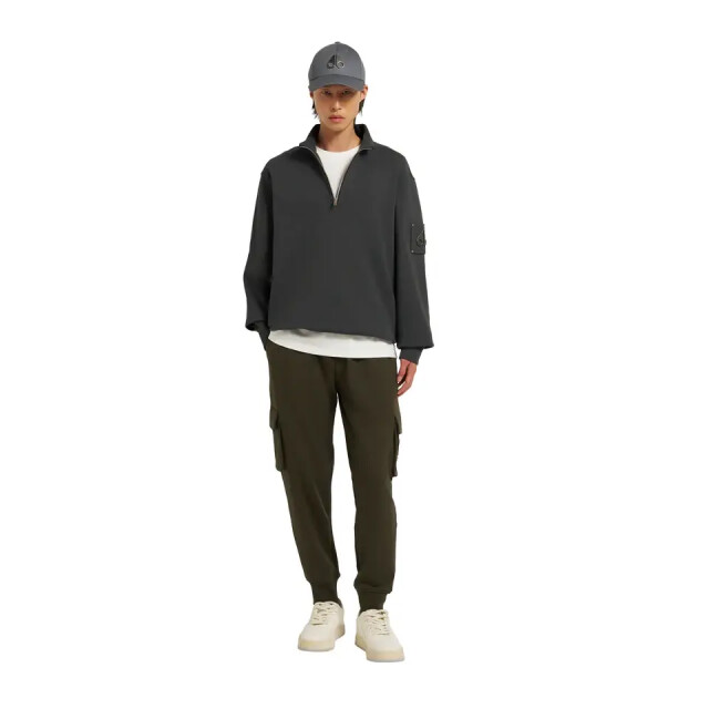 Moose Knuckles Hartsfield half zip cement 159438558 large
