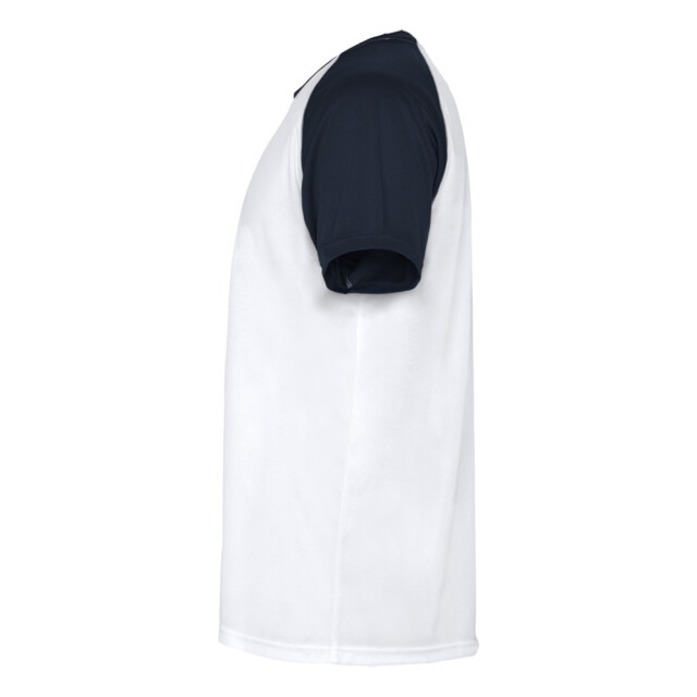 Roly Unisex volwassen indianapolis sport t-shirt met korte mouwen UTPF4436_whitenavyblue large