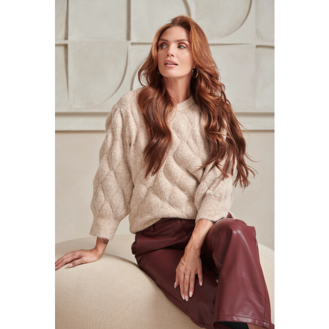 Smashed Lemon Gebreide losvallende damestrui | 8720331366331 large