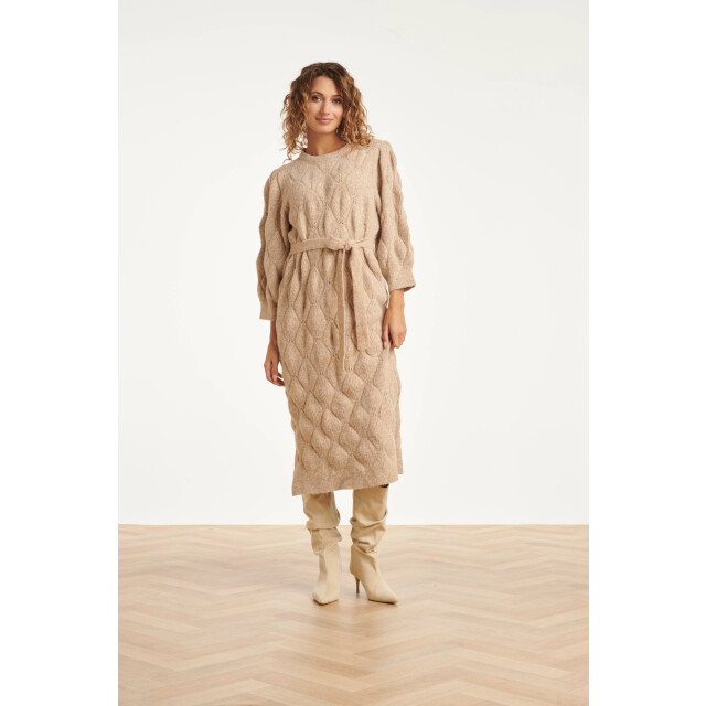 Smashed Lemon Damesgebreide midi jurk | 25501-735-XS large Smashed Lemon Damesgebreide midi jurk | 25501-735-XS large